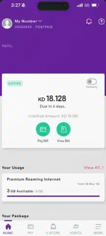 Check the balance from MySTC App dashboard