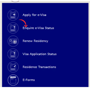 Enquire e visa application from kuwait website