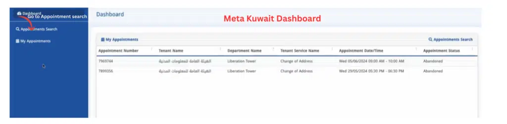 Meta Kuwait dashboard