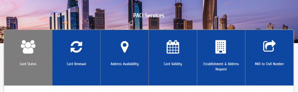 A Screenshot of PACI Official Website
