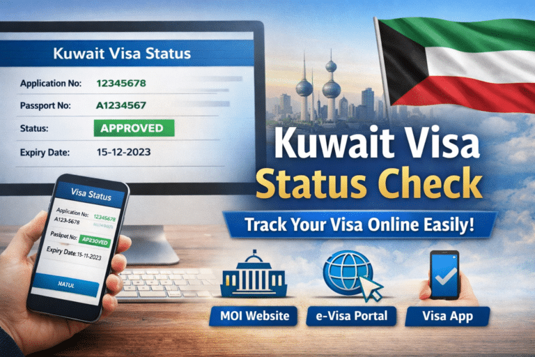 Check Kuwait visa status online via MOI website, e-Visa portal, or Kuwait Visa App with real-time updates