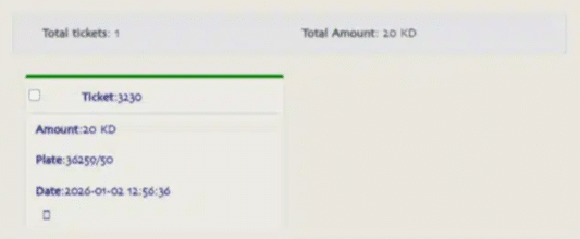 Traffic fine Pay fine recipt