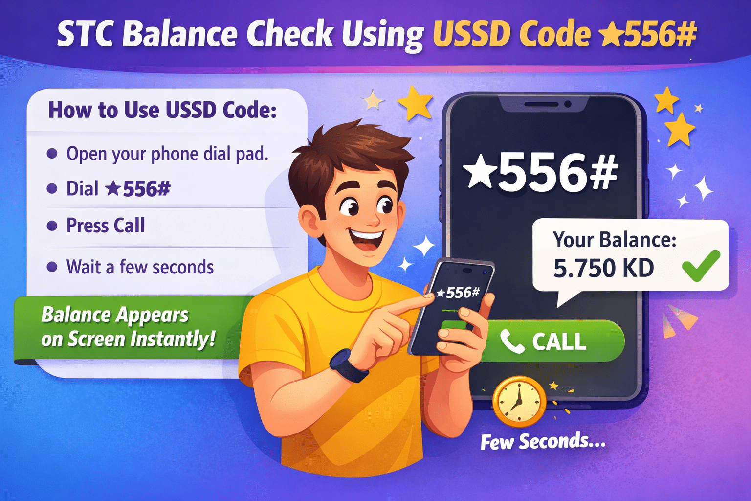 Check STC Balance Without Internet in Kuwait