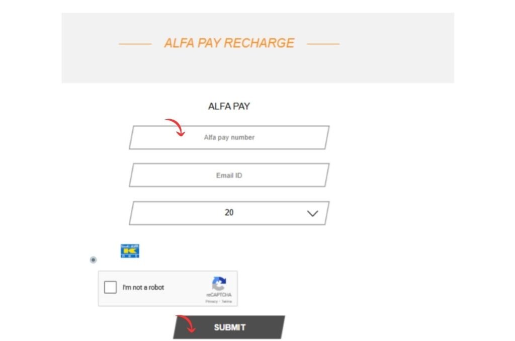 Alfa balance check Kuwait online form using Alfa Pay number and email