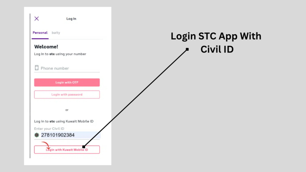 STC Kuwait login using Kuwait Mobile ID to check account balance online