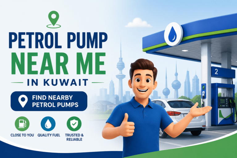 An Infographics on Petrol Pump Near Me in Kuwait: Fast Fuel Station Map