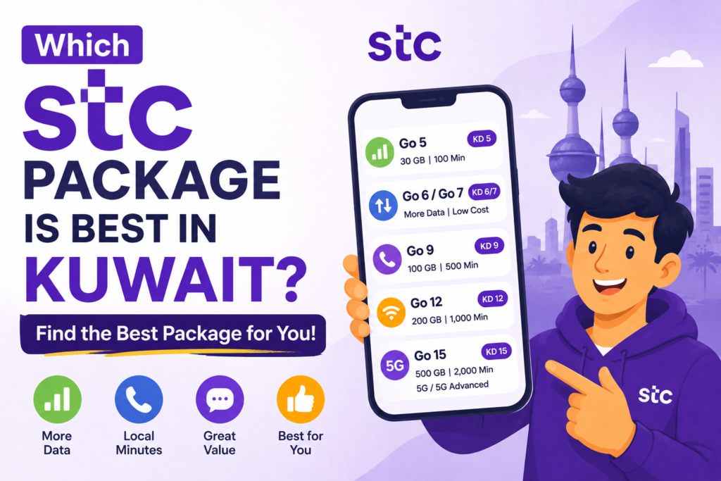 The ultimate comparison between STC Package Best in Kuwait with Go 5, Go 9, Go 12 and Go 15 is available here.
