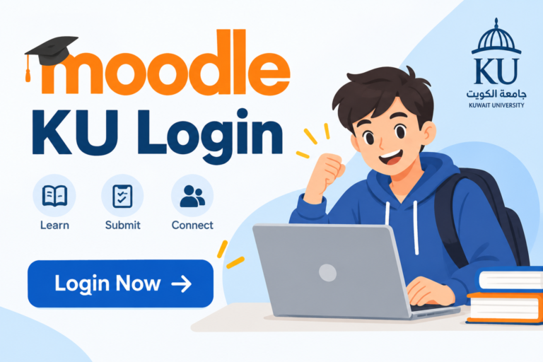 Moodle KU Login page for Kuwait University students